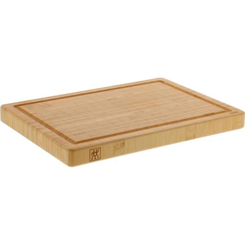 ZWILLING - Schneidbrett aus massiven Bambusholz mit Saftrille, beidseitig nutzbar, groß, 42 x 31 x 4 cm