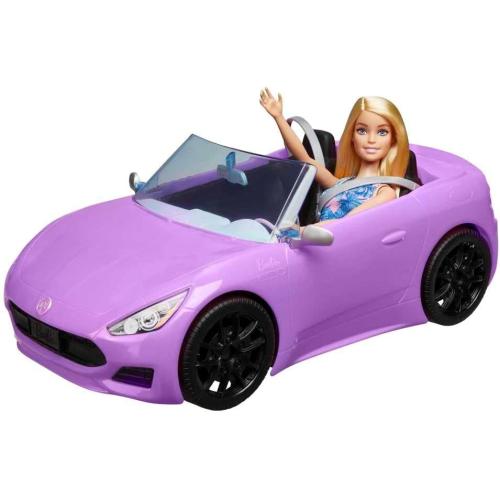 Preview: Mattel HBY29 - Barbie Puppe mit Cabrio Fahrzeug, LILA