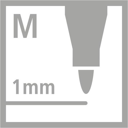Filzstift mit Kappenring - STABILO Cappi - 12er Pack - mit 12 verschiedenen Farben