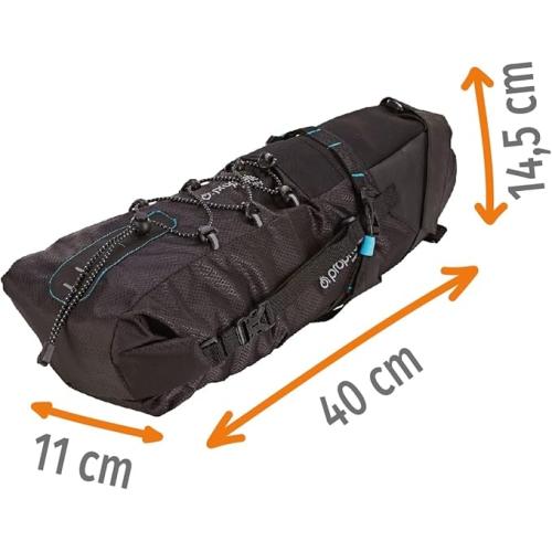 Prophete Fahrrad Sattelpacktasche Bike Packing Version, 10 L Volumen, 100% wasserdicht
