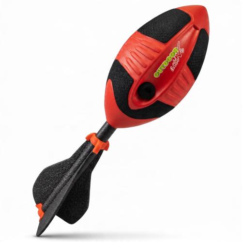 Preview: Wurfrakete mit Heuler, Länge 32 cm -  Schwarz / Rot