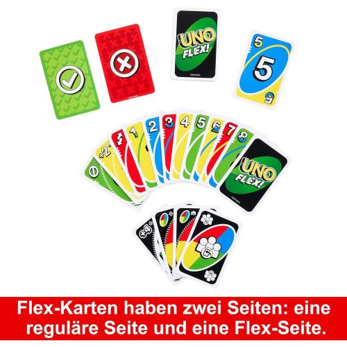 Preview: Mattel Games HMY99 - UNO Flex! Kartenspiel - GRÜN