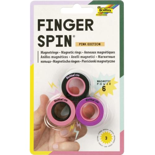 folia 33302 Magnetringe Finger Spin PINK EDITION 3 Magnetringe