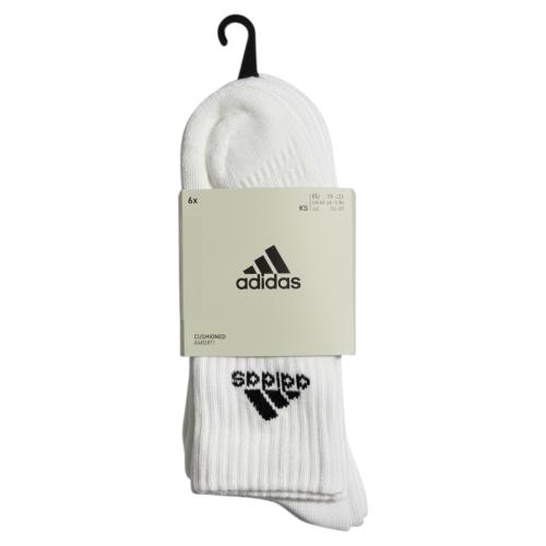 adidas Cushioned Sportswear Crew Socken, 6 Paar, Baumwolle, 19-21