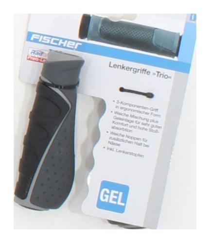 Fischer Uni Trio Ergonomisch Fahrradlenkergriffe, Grau, One Size 