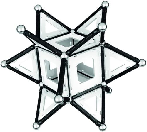 Geomag CLASSIC Black & White, Magnetkonstruktionen und Lernspiele, 104-teilig