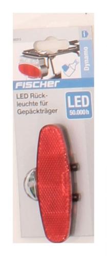 Fischer Erwachsene Dynamo LED-Rckleuchte Gepcktrger, Rot, One Size 