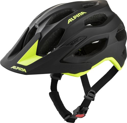 ALPINA Unisex - Erwachsene, CARAPAX 2.0 Fahrradhelm, black-neon yellow matt, 57-62 cm