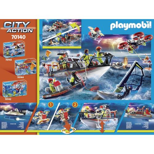 PLAYMOBIL City Action 70140 Seenot: Löscheinsatz mit Rettungskreuzer