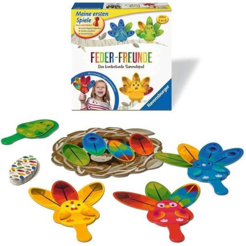 Ravensburger 20587- Feder-Freunde - Kinderspiel, ein kunterbuntes Sammelspiel für 2-4 Spieler