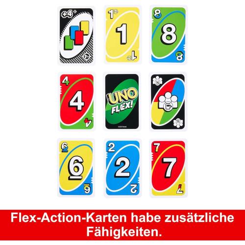 Mattel Games HMY99 - UNO Flex! Kartenspiel - GRÜN