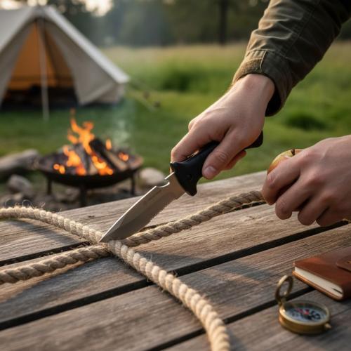 Trekstone CAMPING-MESSER, Klingenlänge ca. 11,5 cm - inkl.Aufbewahrungstasche