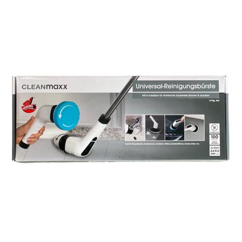CLEANmaxx Elektro-Oberflächenbürste Akku-Reinigungsbürste 8 Aufsätze In-&Outdoor 100 Min. Laufzeit, 8-tlg