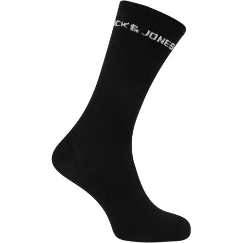 JACK & JONES Men's JACBASIC Logo Tennis 5 Pack NOOS Socken ONE SIZE- SCHWARZ