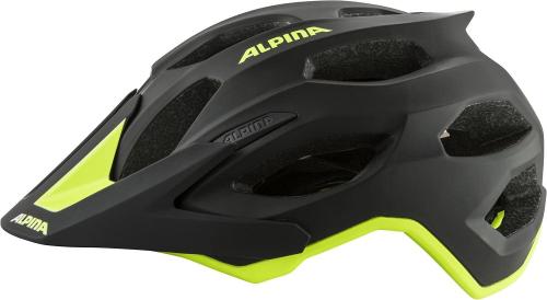 ALPINA Unisex - Erwachsene, CARAPAX 2.0 Fahrradhelm, black-neon yellow matt, 57-62 cm