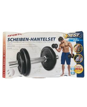 Best Sporting Hantelset Kurzhantel Hanteln 10 kg aus Gusseisen mit Stellringen