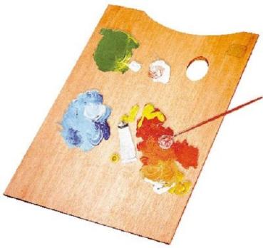 Lefranc & Bourgeois Farbenpalette,Mischpalette Nr. 4, rechteckig, 33x22cm