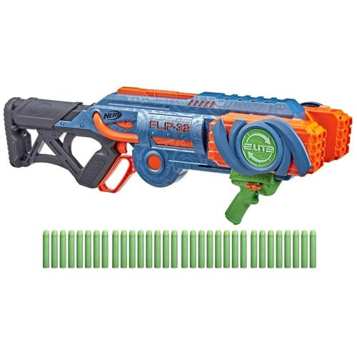 Nerf Elite 2.0 Flipshots Flip-32 Blaster, 32 Dart-Läufe für doppelte Feuerkraft AUSSTELLUNGSSTÜCK