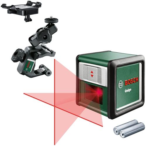 Bosch Kreuzlinienlaser Quigo mit Universalklemme MM 2