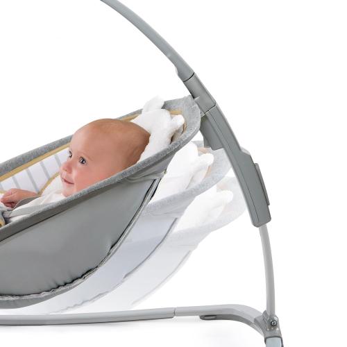 Preview: Ingenuity Bella Teddy Babywippe & Babyschaukel, Plüschsitz, Vibration, Musik, klappbar, ab Geburt bis 30 Monate, max. 18 kg