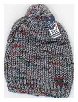 55 J MAXIMO STRICKMODEN 53574-222600-5 MAXIMO Bommelmtze Jungen, grau meliert 