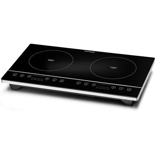 ROMMELSBACHER Doppelkochplatte CT 3405/IN Induktion - 2 Kochzonen, Glaskeramik, Touch Control, Topferkennung, 10 Leistungsstufen, 10 Temperaturstufen von 60-240 °C, Timer, Abschaltfunktion, 3400 Watt