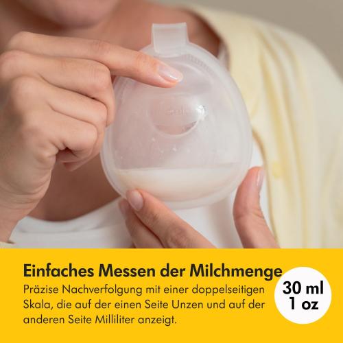 Medela InBra Milchauffangschalen, auslaufsicheres, tragbares Design mit flexiblem Verschluss, anatomischer Form, BPA-frei