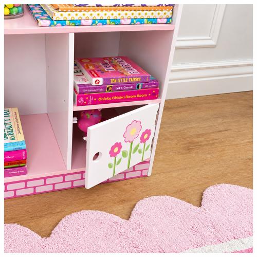 Preview: KidKraft 14604 - Kinder Puppenhaus-Bücherregal -  Rosa & Weiß - Höhe ca. 97 cm
