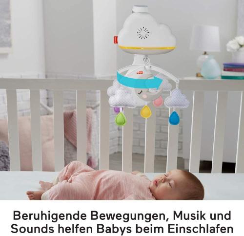 Fisher-Price GRP99 - Traumhaftes WolkenMobile und Spieluhr mit Geräuschsensor