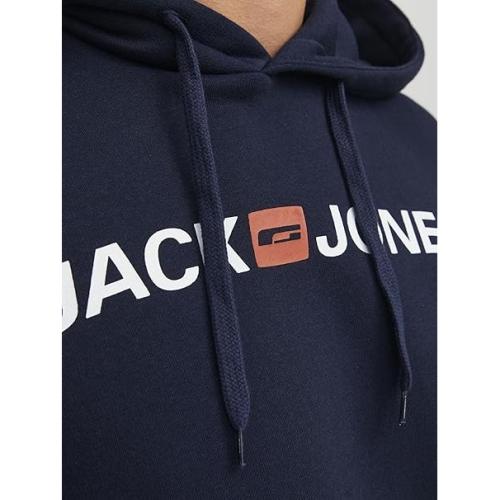 JACK & JONES Male Kapuzenpullover Logo Kapuzenpullover NAVY - L