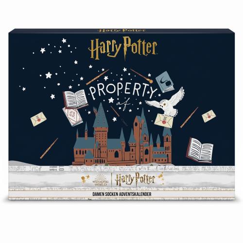 HARRY POTTER - DAMEN Adventskalender 12 Paar Socken 35-41 ( 6 Paar Socken & 6 Paar Sneaker ) PROPERTY