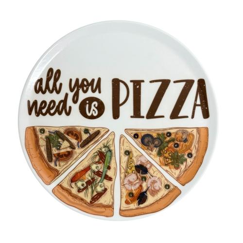 CreaTable Pizzateller ALL YOU NEED Porzellan ø 33 cm