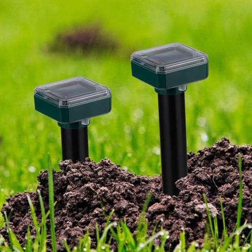 Preview: Haushalt International 2tlg. Set Solar Maulwurfschreck inkl. Erdspieß, Maulwurfvertreiber Maulwurfabwehr