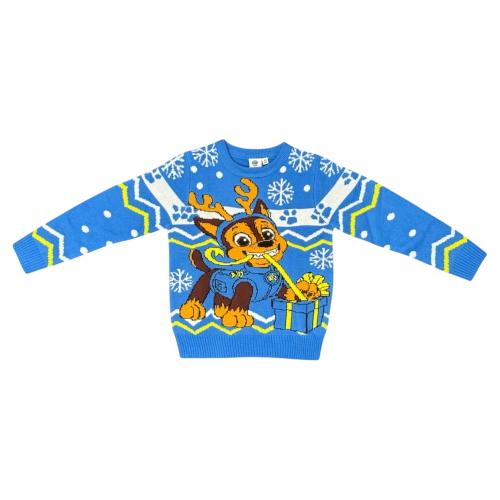 Preview: PAW PATROL Strickpullover für Jungs Langarm CHASE Gr. 122/128