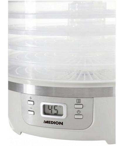 Preview: MEDION ® MD 19357 Dörrautomat LCD Display 350 Watt - 5 Stapelbare Aufsätze