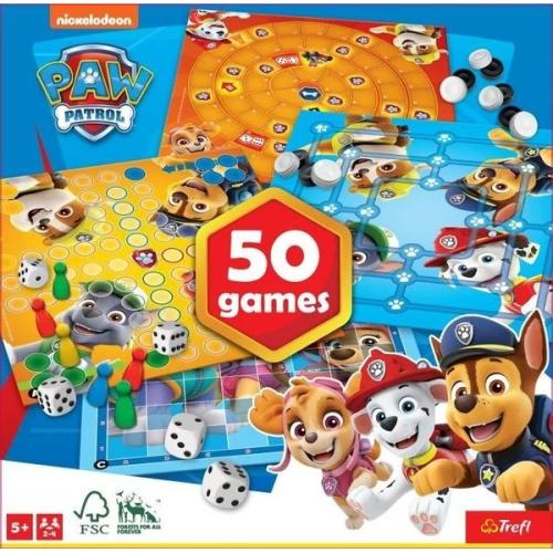 Trefl 02508 - PAW Patrol 50 Spiele Spielesammlung für 2 bis 4 Spieler ab 5 Jahre