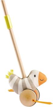 Hape E8510 Schiebeente Elli, Schiebespielzeug, ab 12 Monaten, bunt