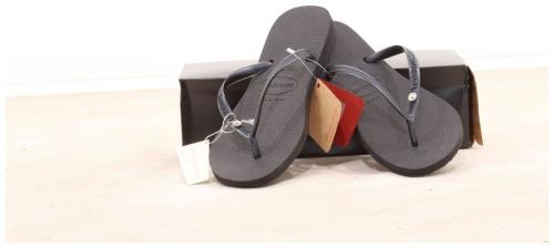 Havaianas Damen Badeschuhe Zehentrenner Crystal Glamour Flip Flops EU 37/38