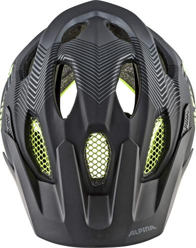 ALPINA Unisex - Kinder, CARAPAX JR. Fahrradhelm, black-neon-yellow, 51-56 cm