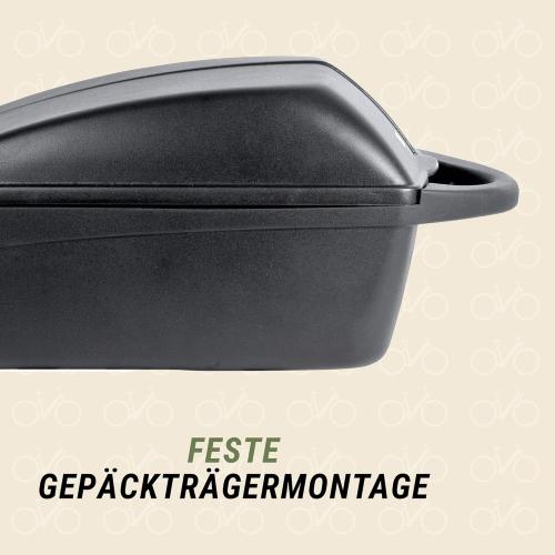Polisport Fahrradgepäckträgerbox mit Quick-Release 5KG / 11L, Kunstoff, abschließbar, schwarz