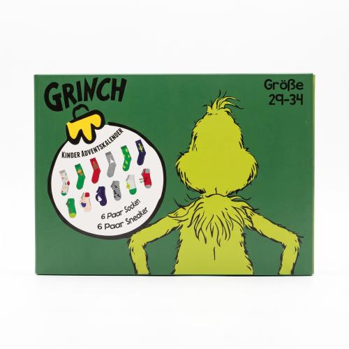 Preview: The GRINCH - KINDER Adventskalender 12 Paar Socken 29-34 ( 6 Paar Socken & 6 Paar Sneaker ) Style - GRÜN - VERPACKUNGSSCHADEN