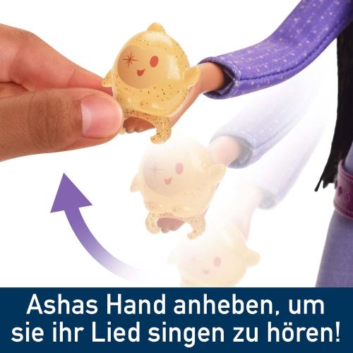 Preview: Mattel HVX68 - Disney WISH singende Asha von Rosas Modepuppe und Sternenfigur
