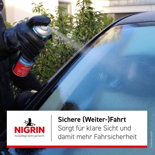 NIGRIN Entfroster Spray, Scheiben Enteiser für Autoscheiben 400 ml, wirksam bis -20° 