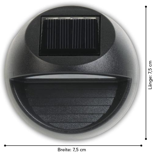 MAXXMEE 4 Solar-Outdoor-Leuchten IP44 | 4 warme, weiße Leuchten für Zäune, Wände, Türen