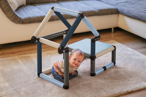 Quadro Beginner Home - Klettergerüst und Lernturm für drinnen und draußen |Ab 6 Monaten bis 2 Jahren (PETROL) AUSSTELLUNGSSTÜCK