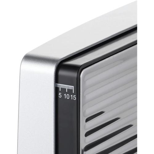 Unold 78866 ALLESSCHNEIDER Curve Silver, 100 W, 230 V, zusammenklappbar, Edelstahlmesser, Silber/Schwarz, Edelstahl