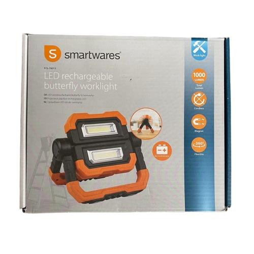 Smartwares FCL-76013 klappbare Butterfly Arbeitsleuchte LED Arbeitsleichte, 10 W, 3.7 V, Orange, 21 x 25 x 5 cm
