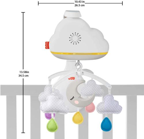 Fisher-Price GRP99 - Traumhaftes WolkenMobile und Spieluhr mit Geräuschsensor