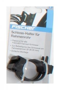 Fischer Halterung Schloss-Halter Rahmenrohr, Schwarz 