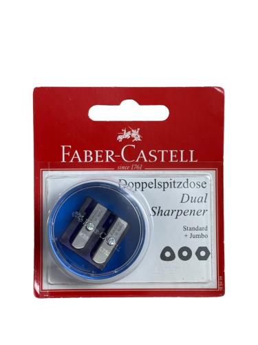 Faber Castell 185498 Doppelspitzdose"Blister" rund Standard + Jumbo Diverse Farben